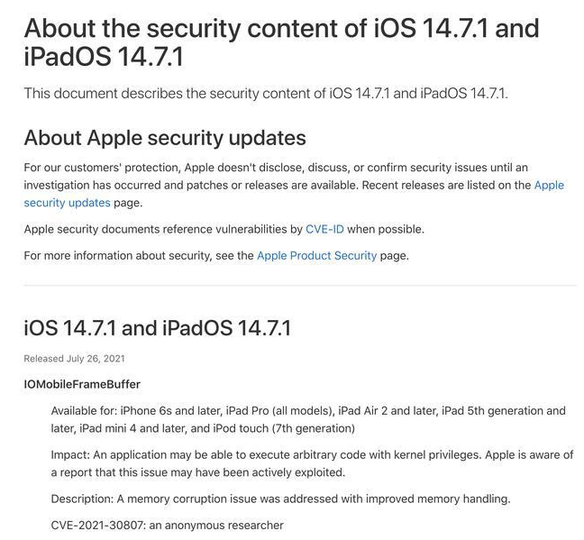东宁苹果手机维修分享iOS 14.7.1 正式版更新内容及升级方法 